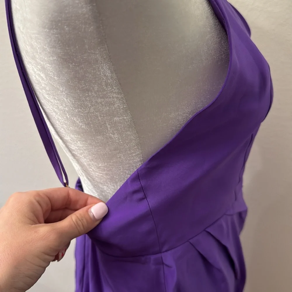 Amanda Uprichard Purple Midi Dress - Picture 7 of 10